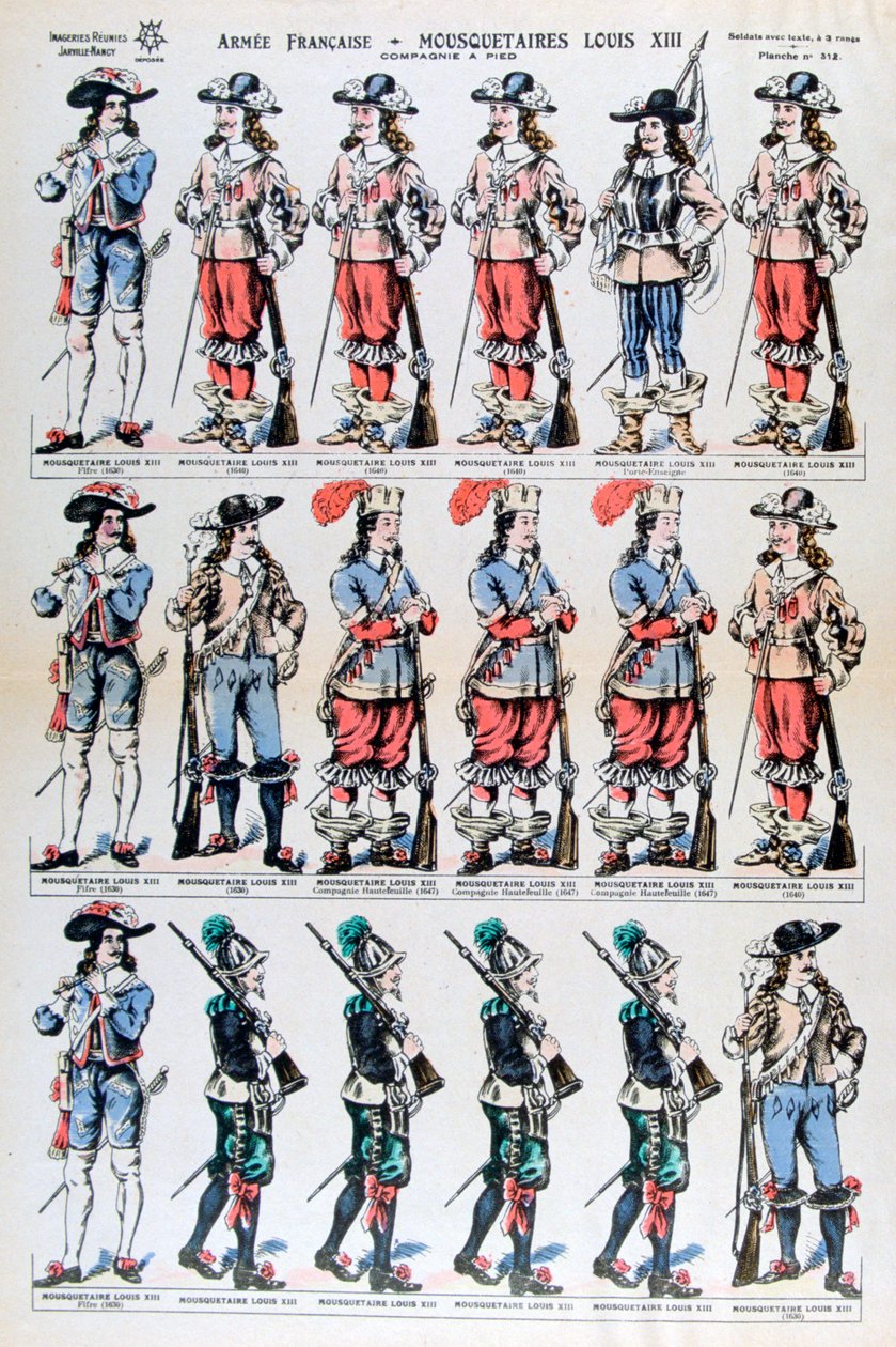 Esercito francese, moschettieri di Luigi XIII da Unbekannt