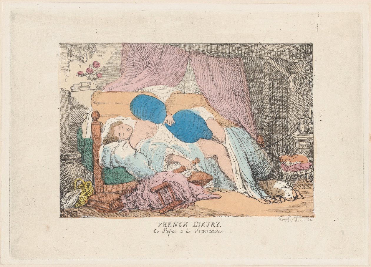 Lusso francese, o Repos à la Française, 1800-20 da Unbekannt