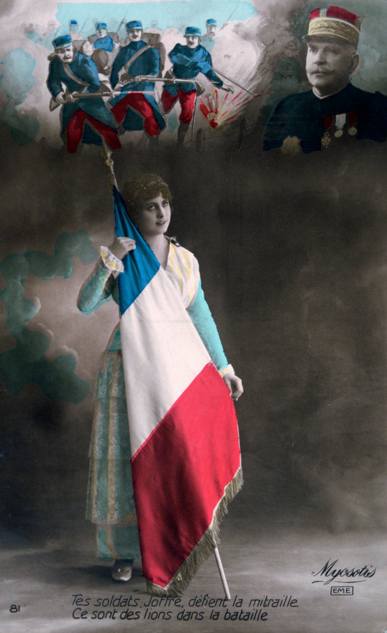 Cartolina francese della Prima Guerra Mondiale, 1914-1918 da Unbekannt