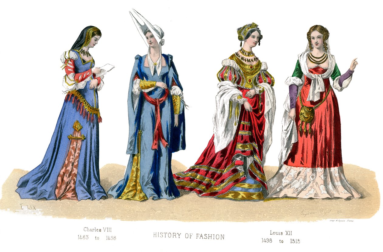 Costume francese: Carlo VIII, Luigi XII, 1882 da Unbekannt