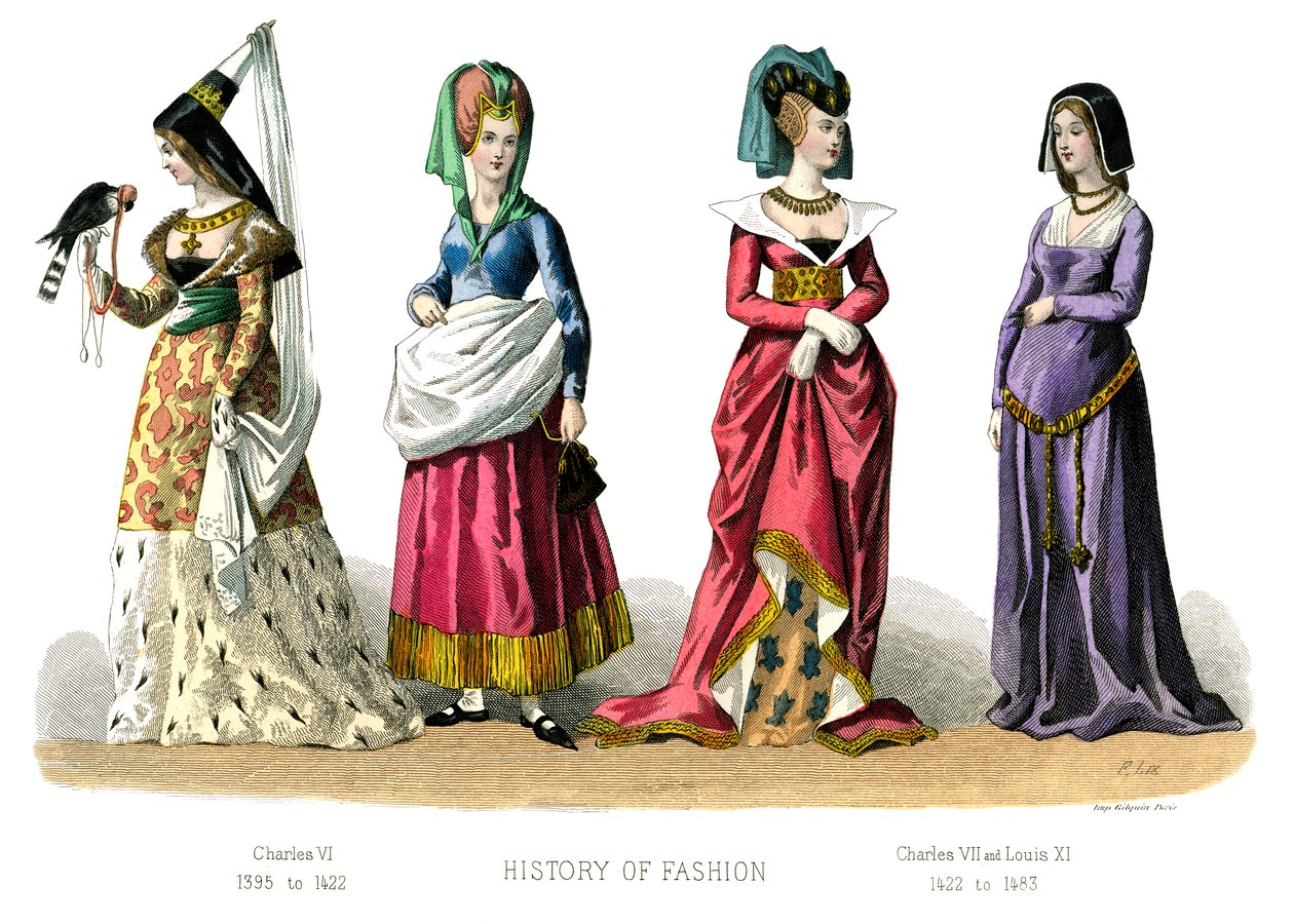 Costume francese: Carlo VI, Carlo VII, Luigi XI, 1882 da Unbekannt