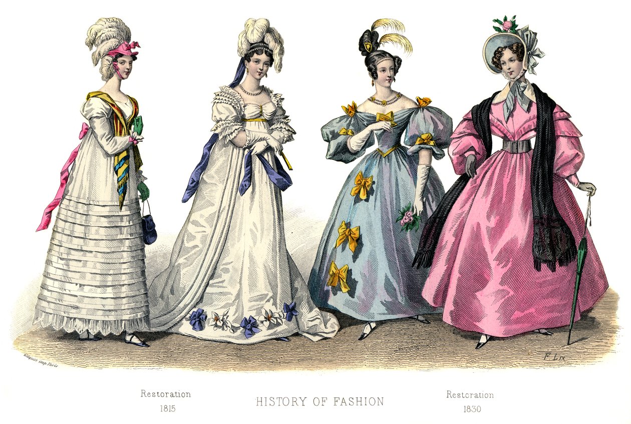 Costume francese: Restaurazione, 1882 da Unbekannt