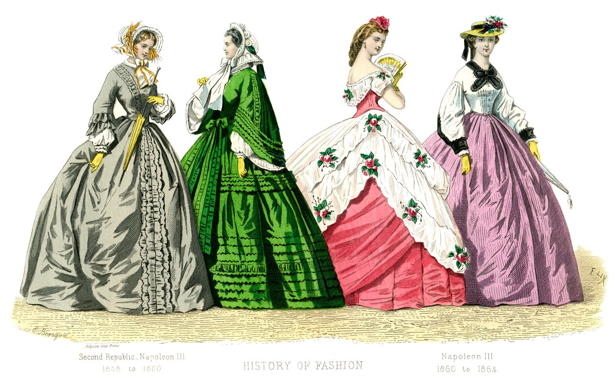 Costume francese: Seconda Repubblica, Napoleone III, 1882 da Unbekannt
