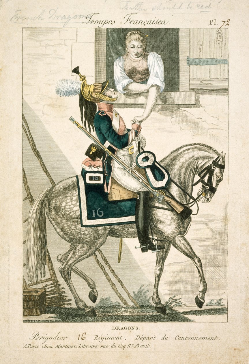 Dragone francese delle guerre napoleoniche, inizio XIX secolo da Unbekannt
