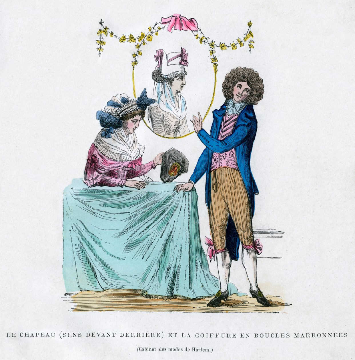 Moda e acconciatura francese, inizio XIX secolo da Unbekannt