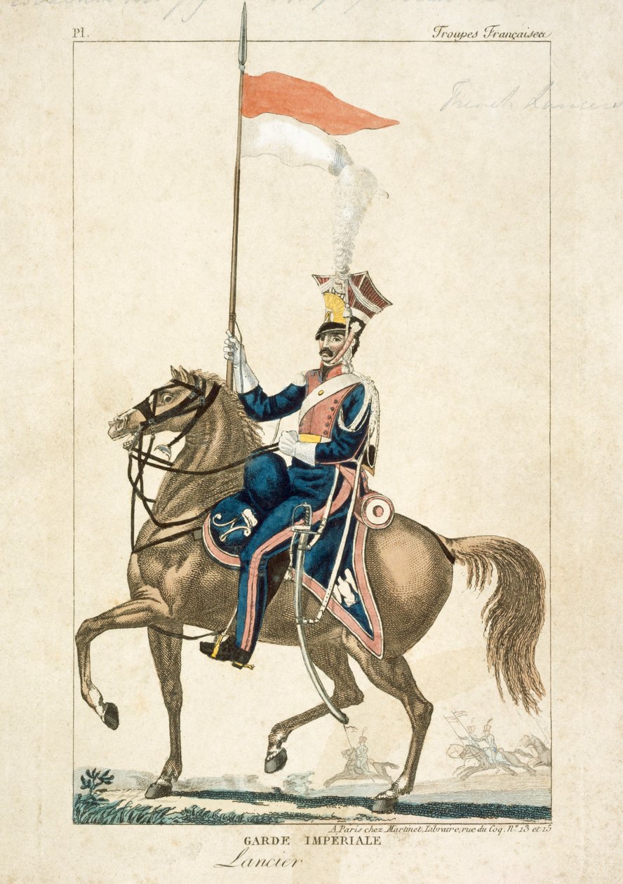 Lanciere francese della Guardia Imperiale, Guerre Napoleoniche, c1815 da Unbekannt