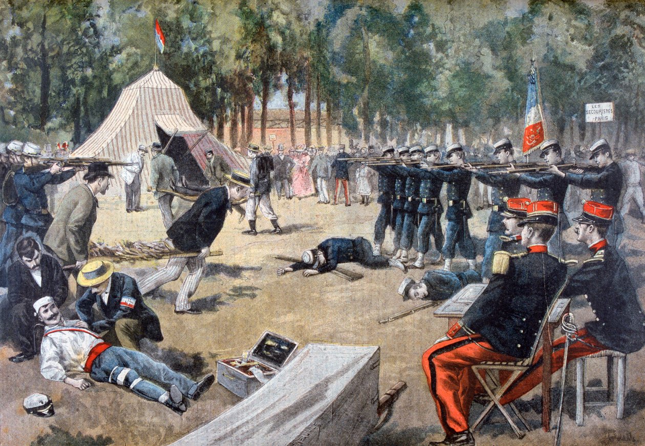 Manovre militari francesi: soccorritori, 1897 da Unbekannt