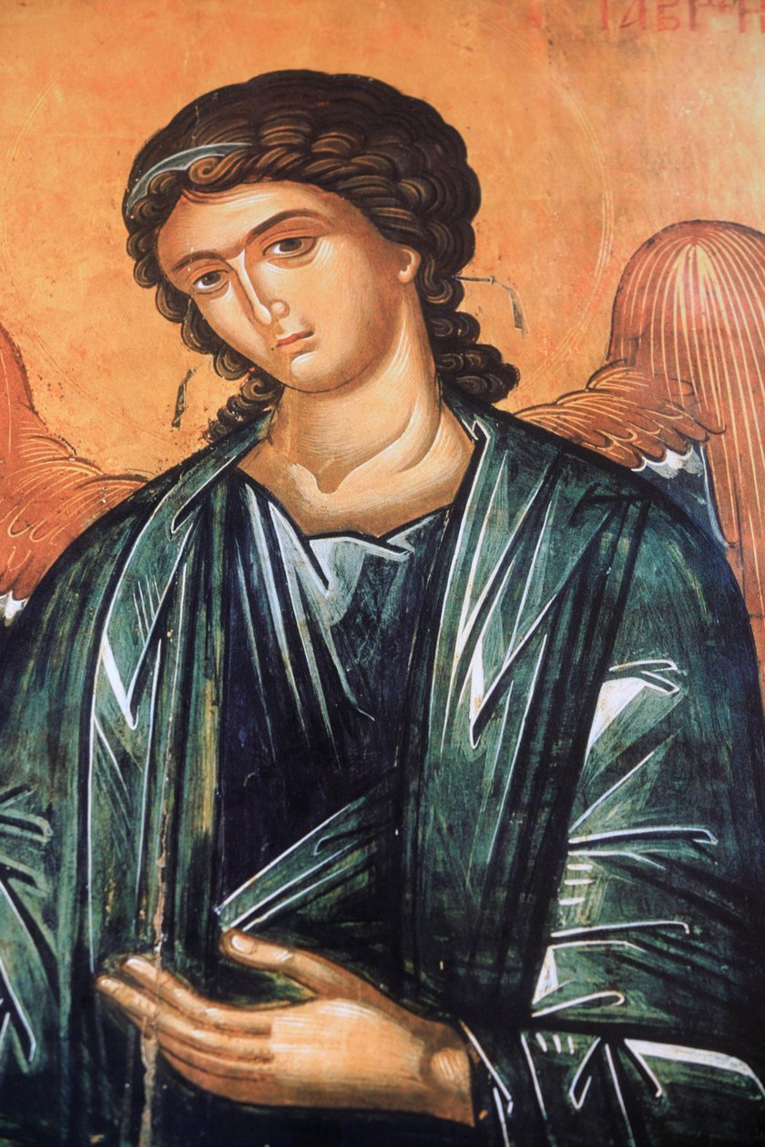 Affresco nel monastero di Aghios Andreas sul Monte Athos, Grecia da Unbekannt