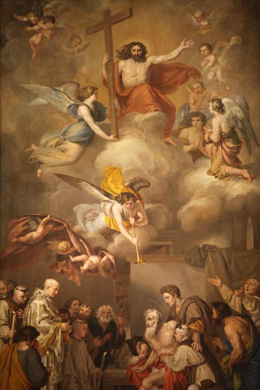 Affresco nella chiesa di San Jeronimo, Madrid, Spagna da Unbekannt