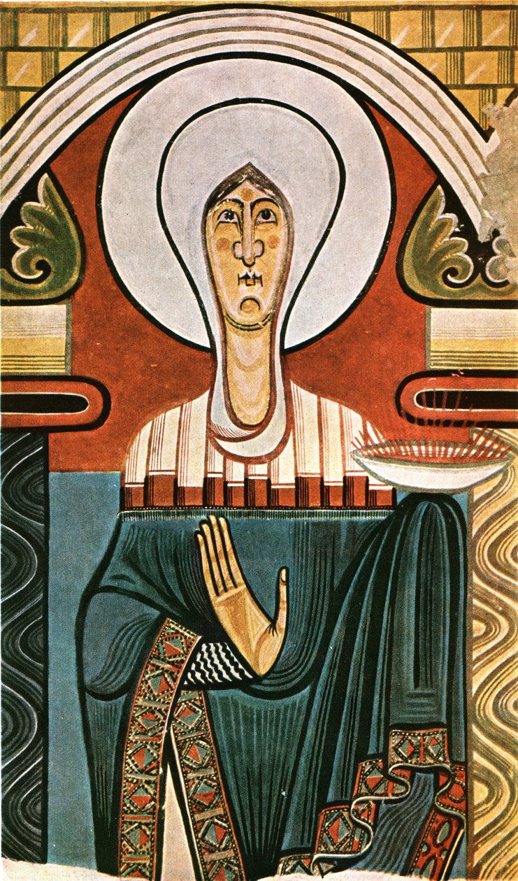 Affresco nella chiesa di Sant Climent de Tahull, Catalogna, Spagna, 1928 da Unbekannt