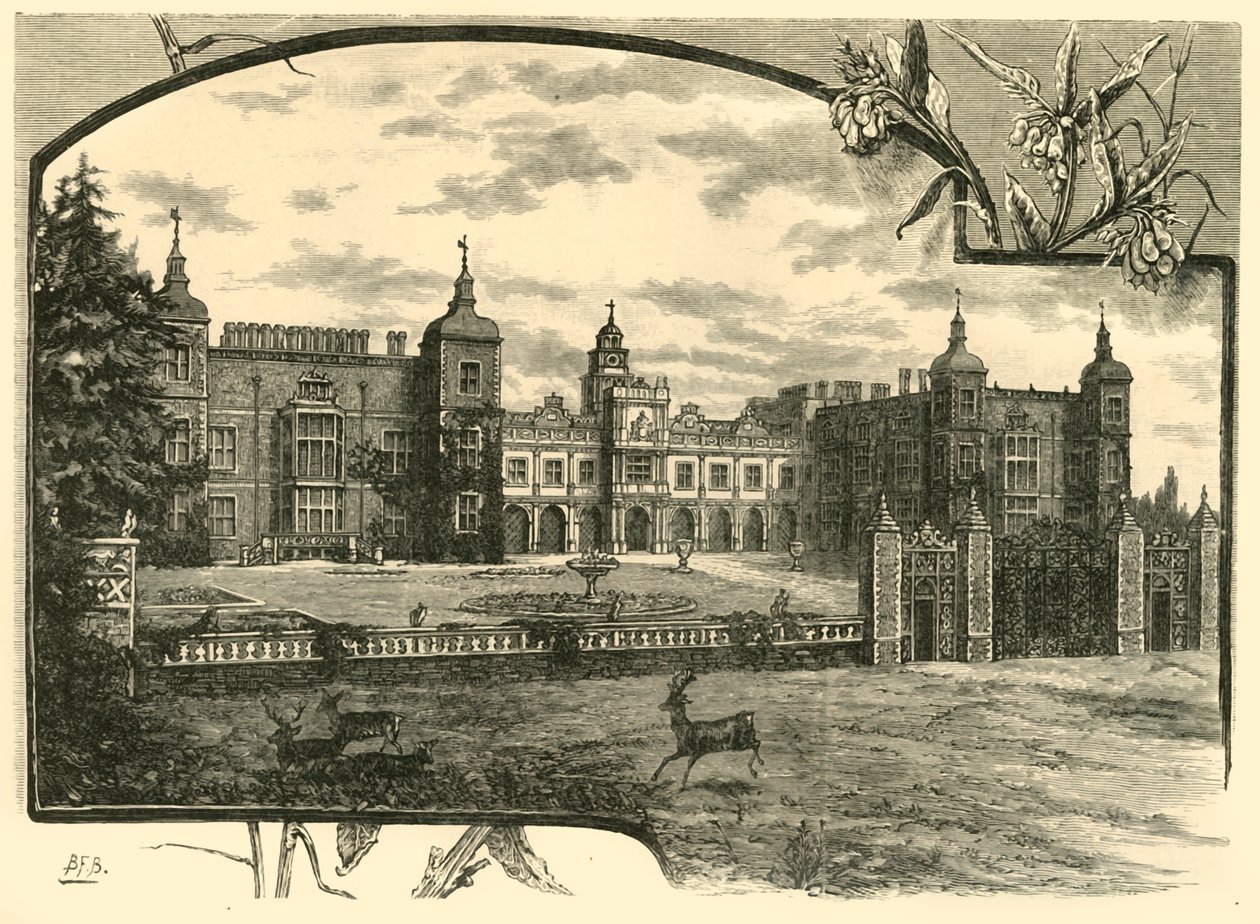 Facciata di Hatfield House da Unbekannt