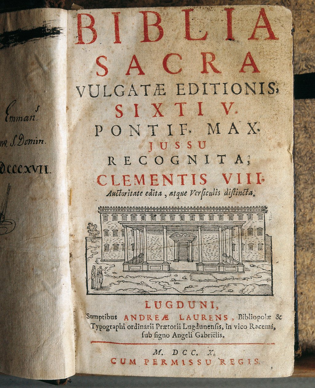 Frontespizio della Sacra Bibbia di Sisto V (1520-1590) da Unbekannt