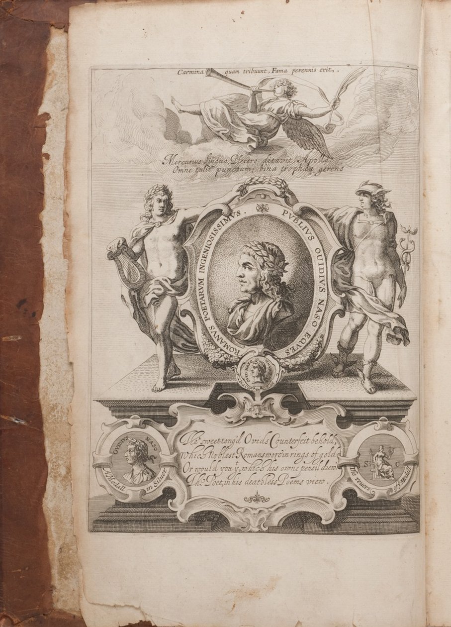 Frontespizio con ritratto di Ovidio, Metamorfosi, Oxford, 1632 da Unbekannt