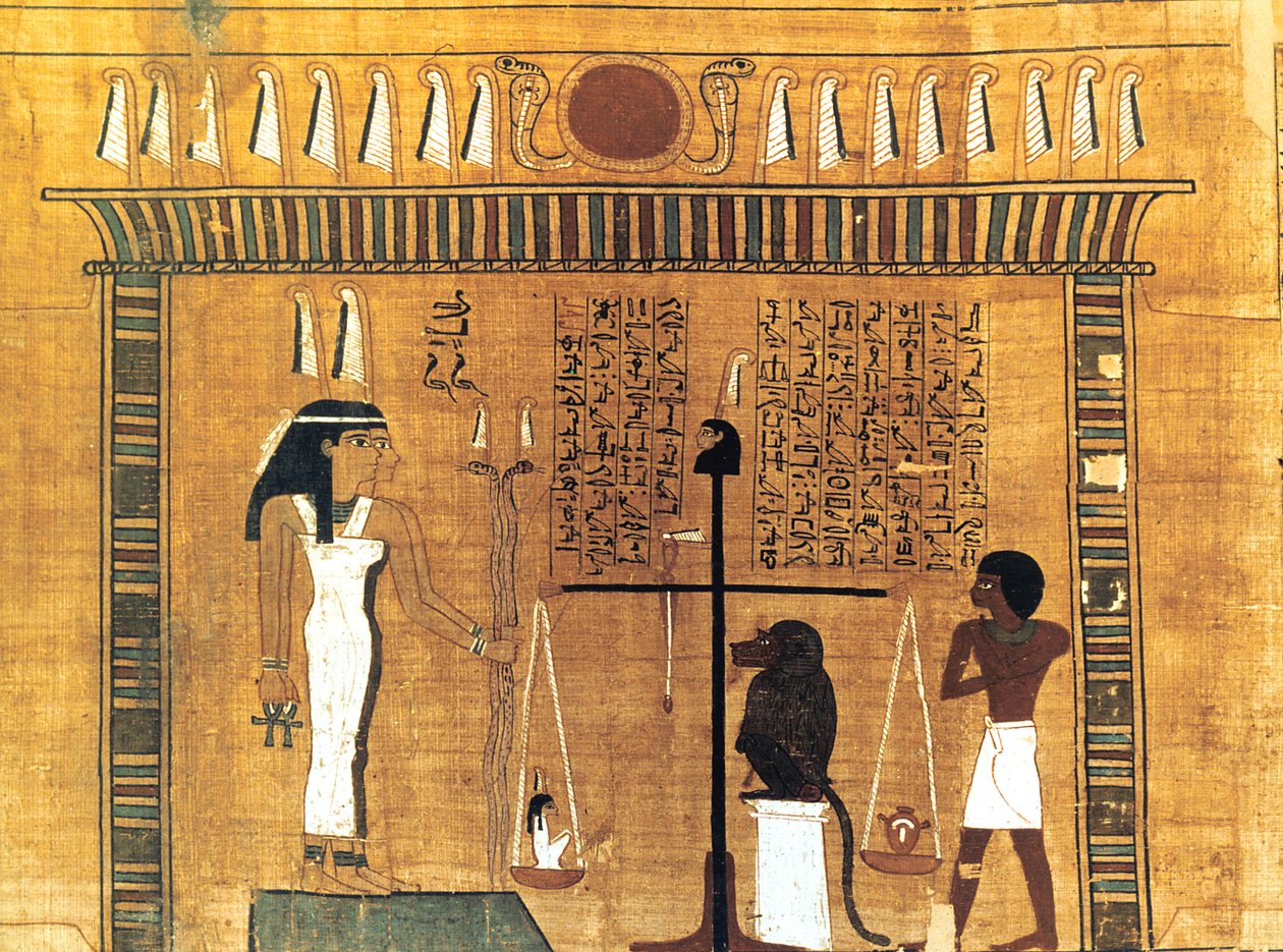 Papiro funerario, Antico Egizio, XVIII dinastia, 1550-1293 a.C. da Unbekannt