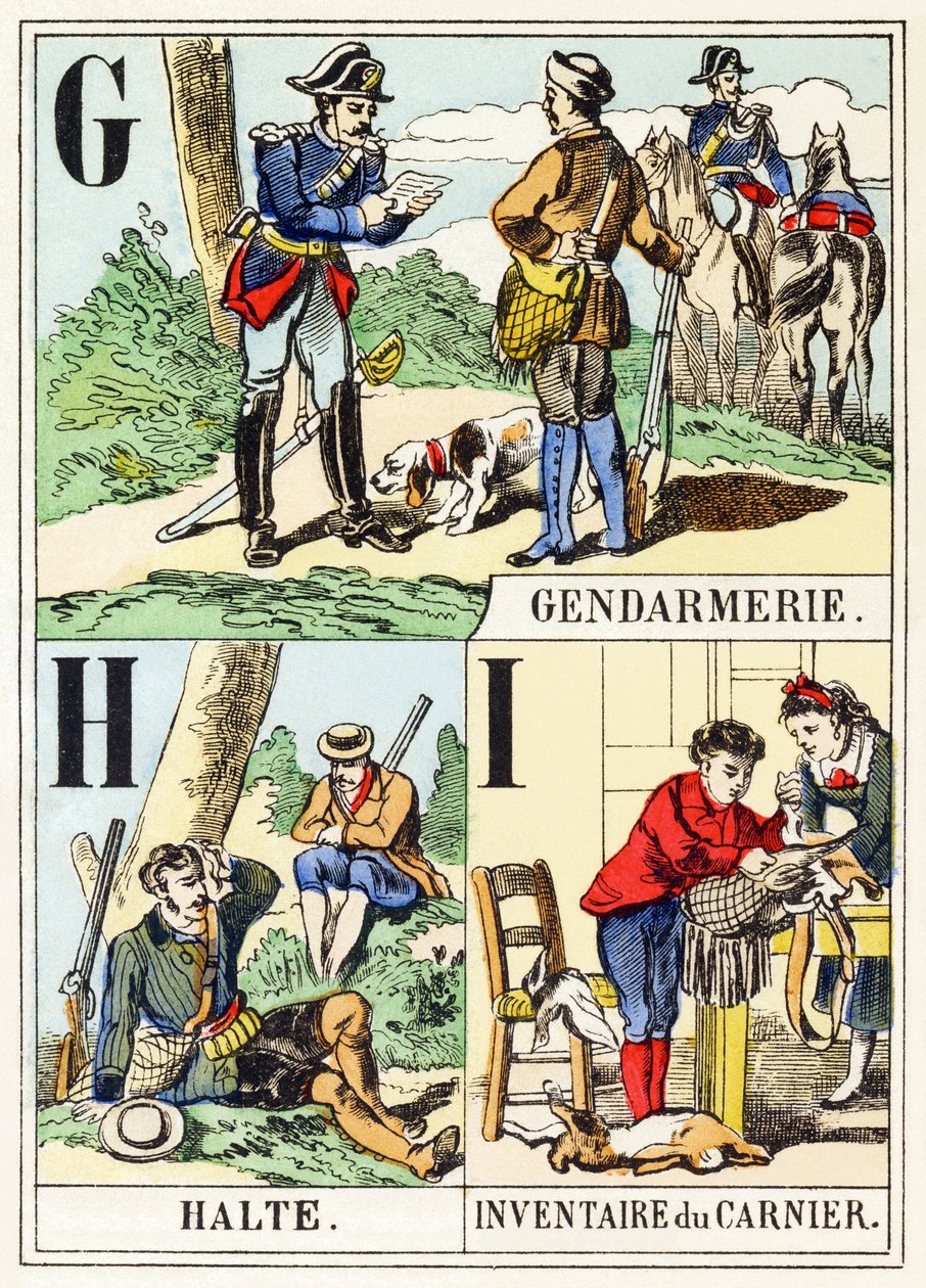 G H I : Gendarmeria, Sosta, Inventario del carniere - L