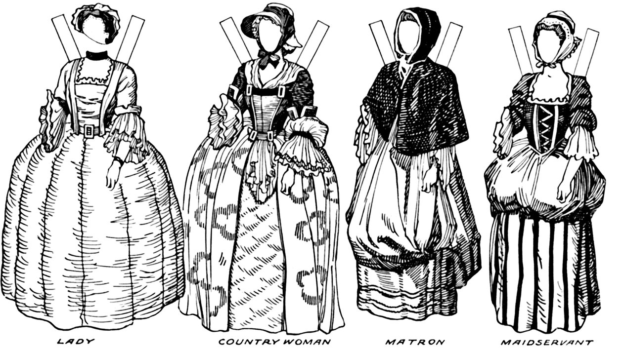 Galleria del costume storico: cosa indossavano le persone nei primi giorni georgiani, c1934 da Unbekannt