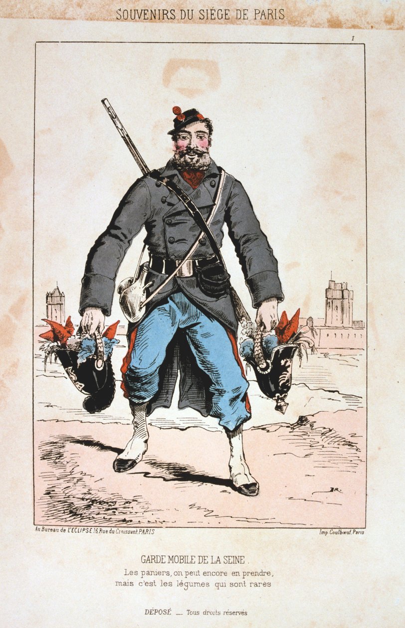 Garde Mobile de la Seine, Assedio di Parigi, 1870-1871 da Unbekannt
