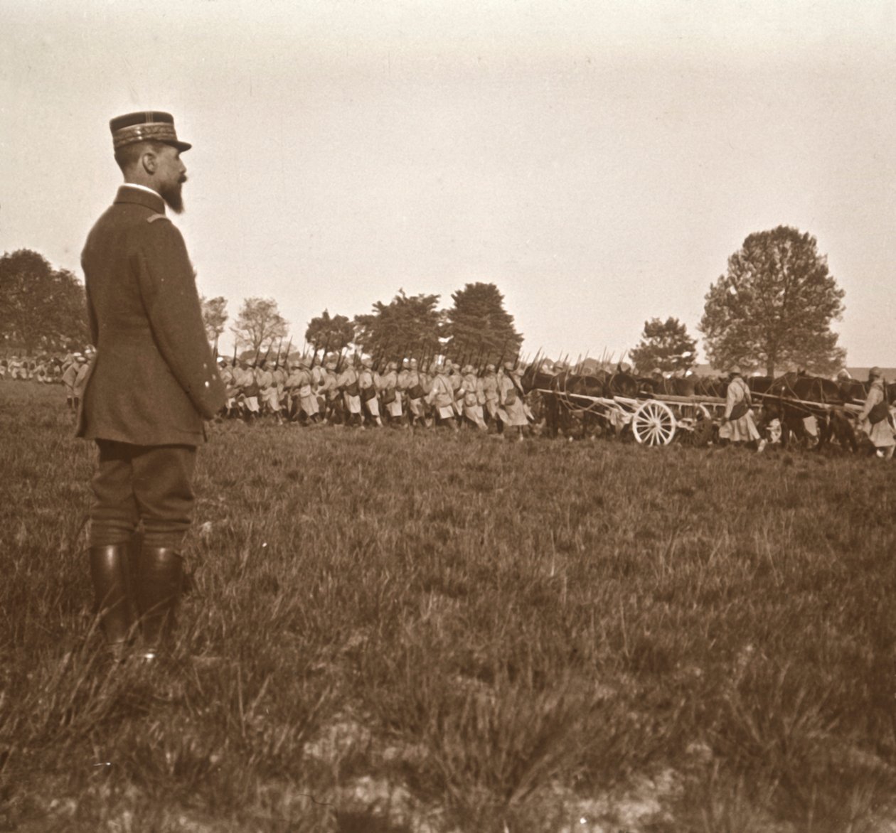 Generale Henri Gouraud, Champagne, Francia settentrionale, c1914-c1918 da Unbekannt