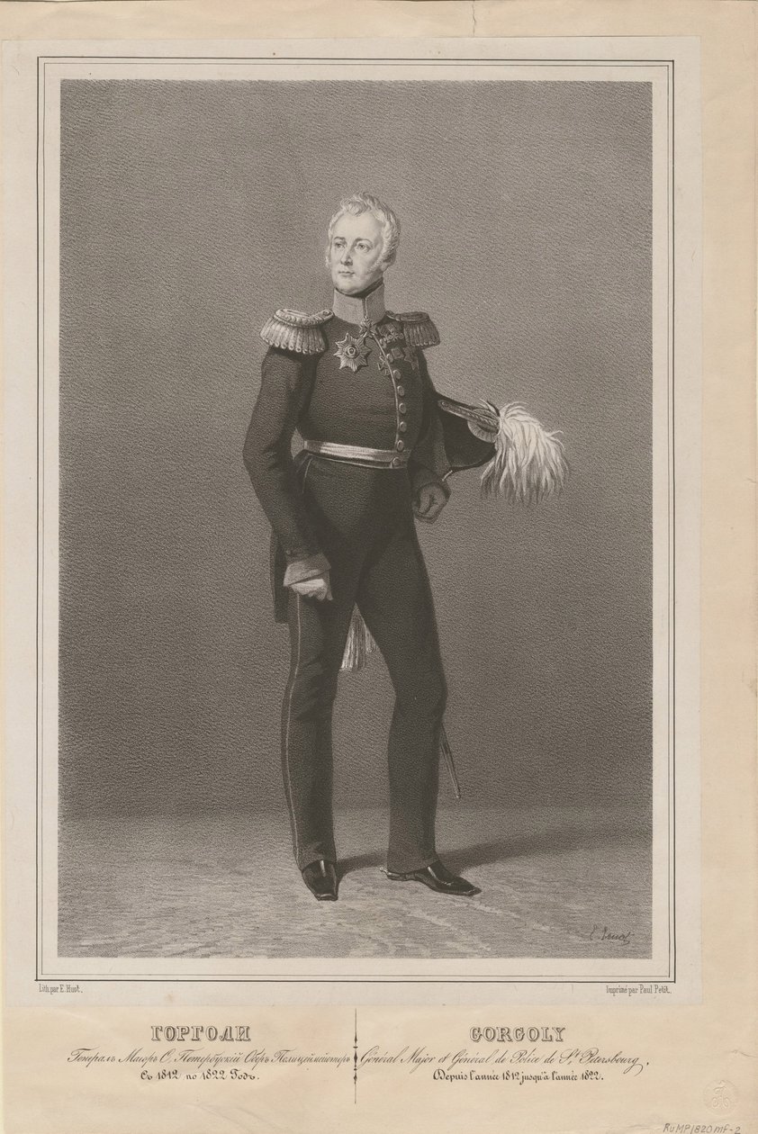 Generale Ivan Savvich Gorgoli, capo della polizia di San Pietroburgo da Unbekannt