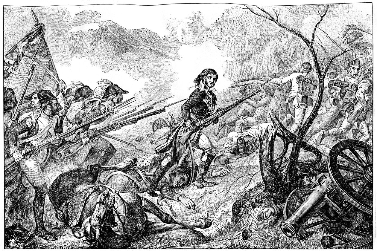 Il generale Joubert alla battaglia di Rivoli, 14 gennaio 1797, 1882-1884 da Unbekannt