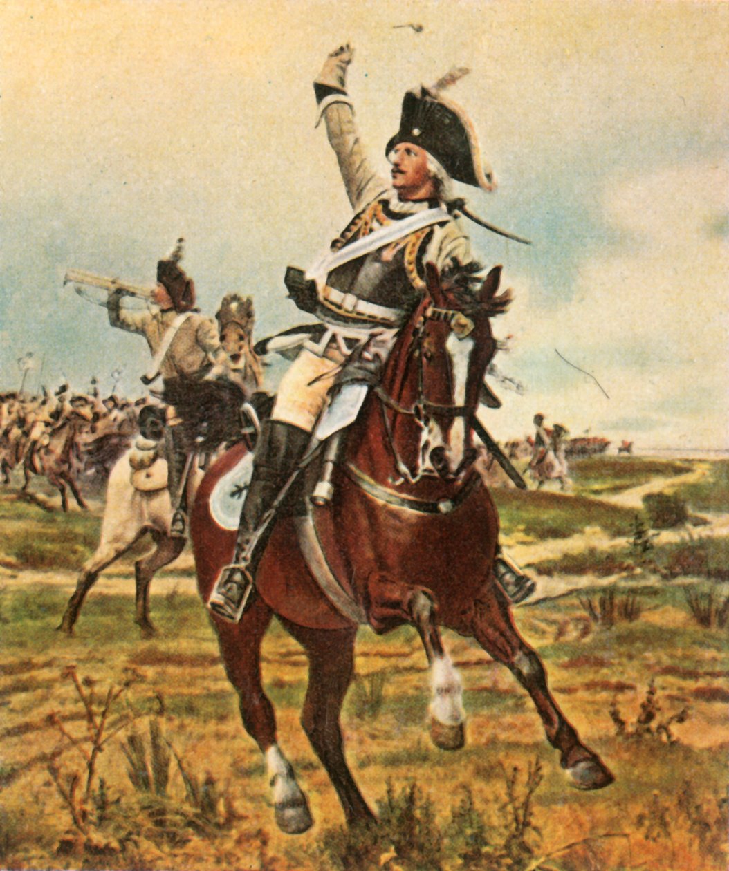 Il generale Seydlitz dà il segnale di avanzare a Rossbach, 5 novembre 1757, 1936 da Unbekannt