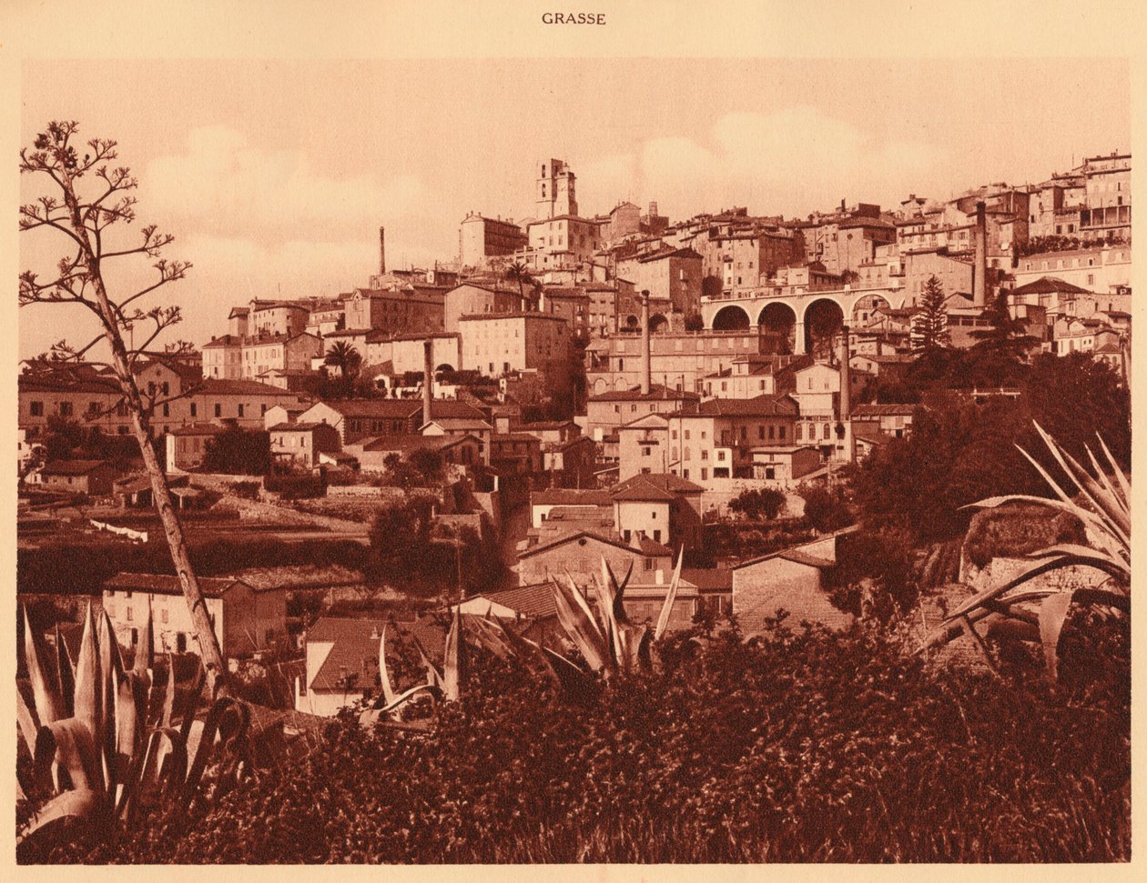Veduta generale di Grasse, 1930 da Unbekannt