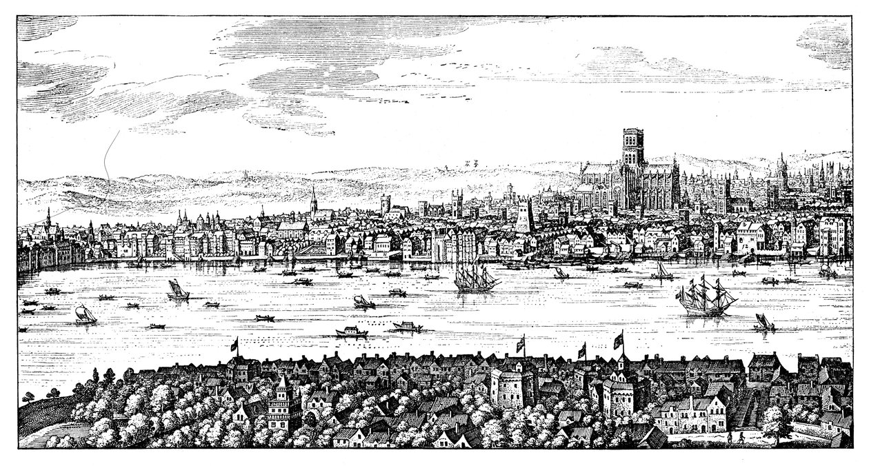 Vista generale di Londra, 1666, 1909 da Unbekannt