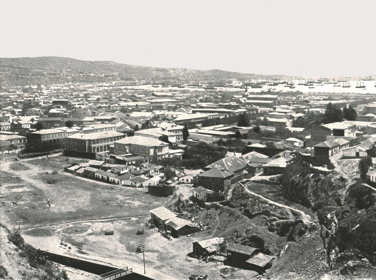 Veduta generale della città, Valparaiso, Cile, 1895 da Unbekannt