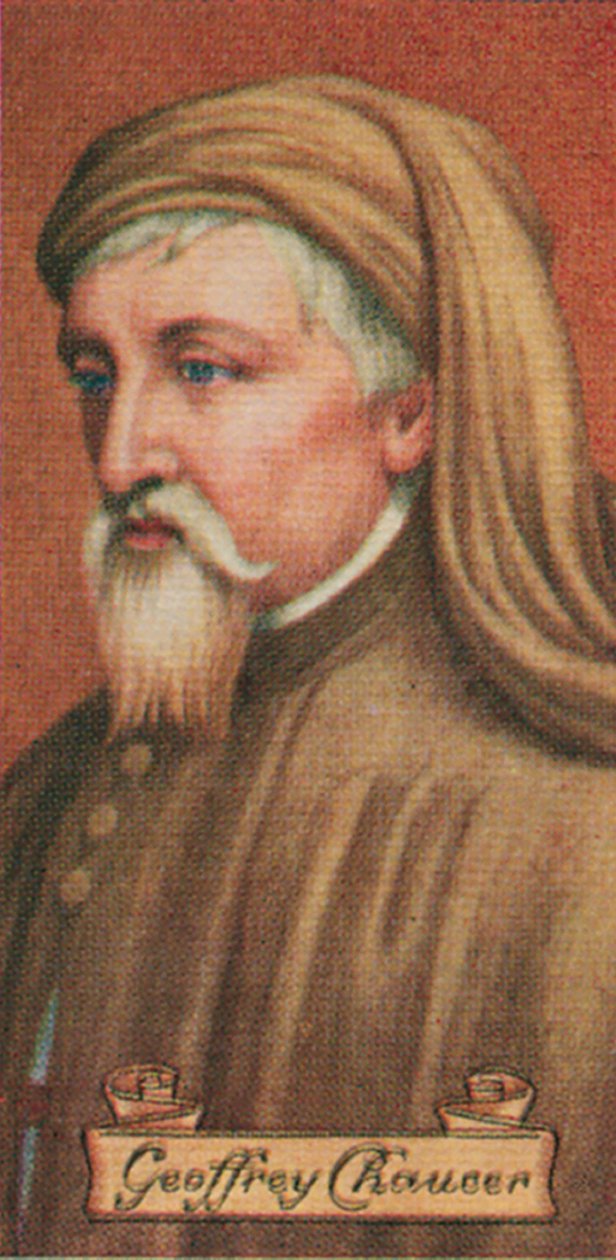 Geoffrey Chaucer, tratto da una serie di carte da sigarette, 1935 da Unbekannt