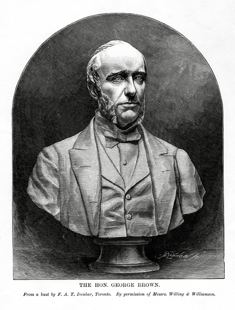 George Brown, giornalista e politico canadese di origine scozzese, XIX secolo da Unbekannt