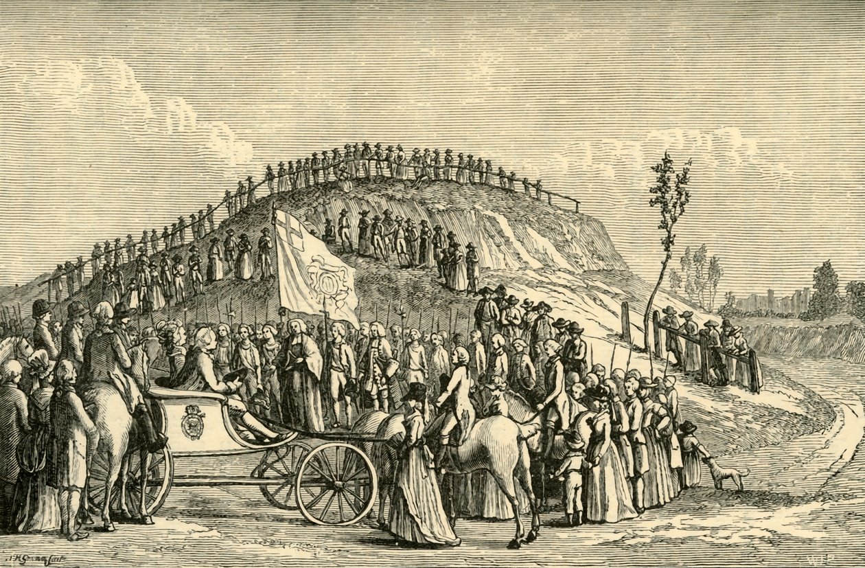 Giorgio III e la Regina Carlotta a Eton Montem, 1778, 1911 da Unbekannt