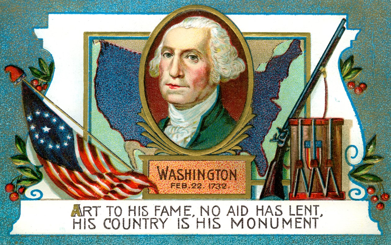 George Washington 1732-1799, presidente americano, XVIII secolo da Unbekannt