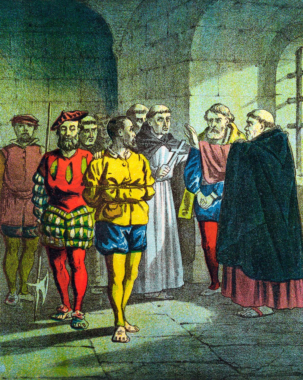George Wishart, riformatore protestante scozzese del XVI secolo, c1860 da Unbekannt