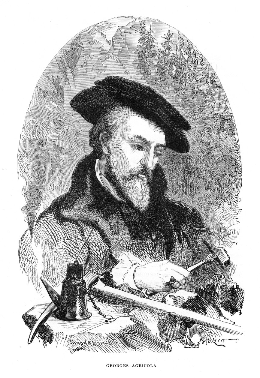 Georgius Agricola, medico, mineralogista e metallurgista tedesco del XVI secolo da Unbekannt