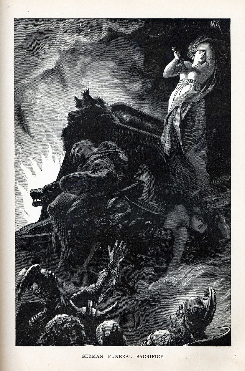 Sacrificio funebre tedesco, 1882 da Unbekannt