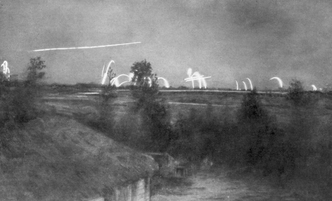Artiglieria tedesca, fronte della Champagne, Francia, Prima Guerra Mondiale, 1915 da Unbekannt