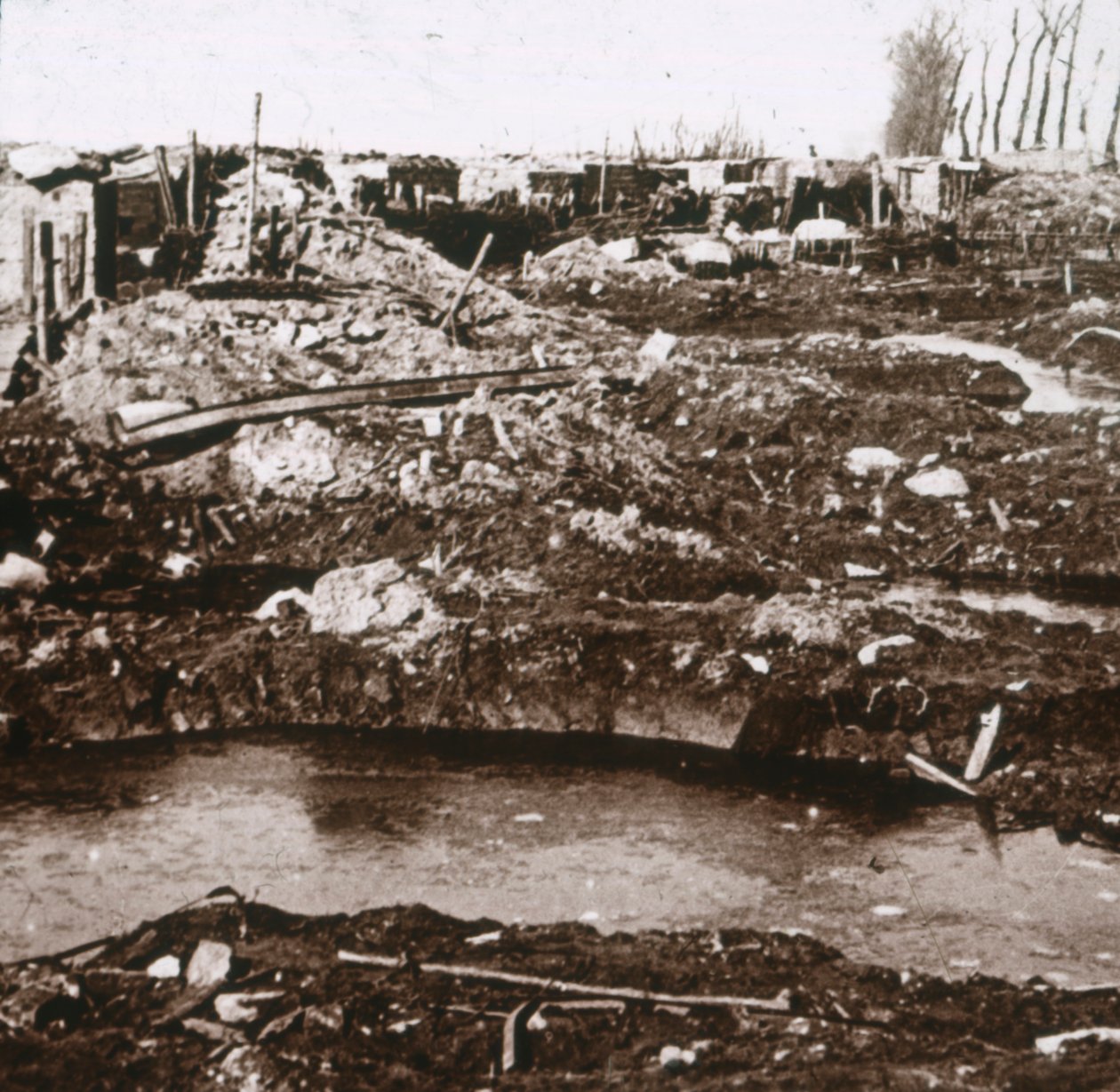 Rifugio tedesco, Noordschote, Fiandre, Belgio, c1914-c1918 da Unbekannt