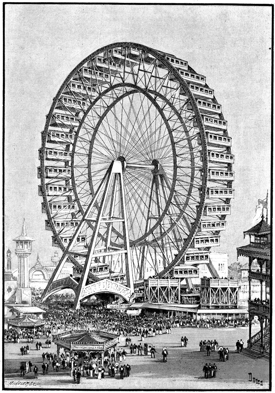 Ruota panoramica gigante, Esposizione Internazionale, Chicago, 1893 da Unbekannt