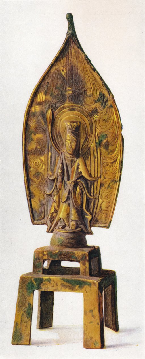 Figura in bronzo dorato di Kuan-Yin, 334 d.C., 1936 da Unbekannt
