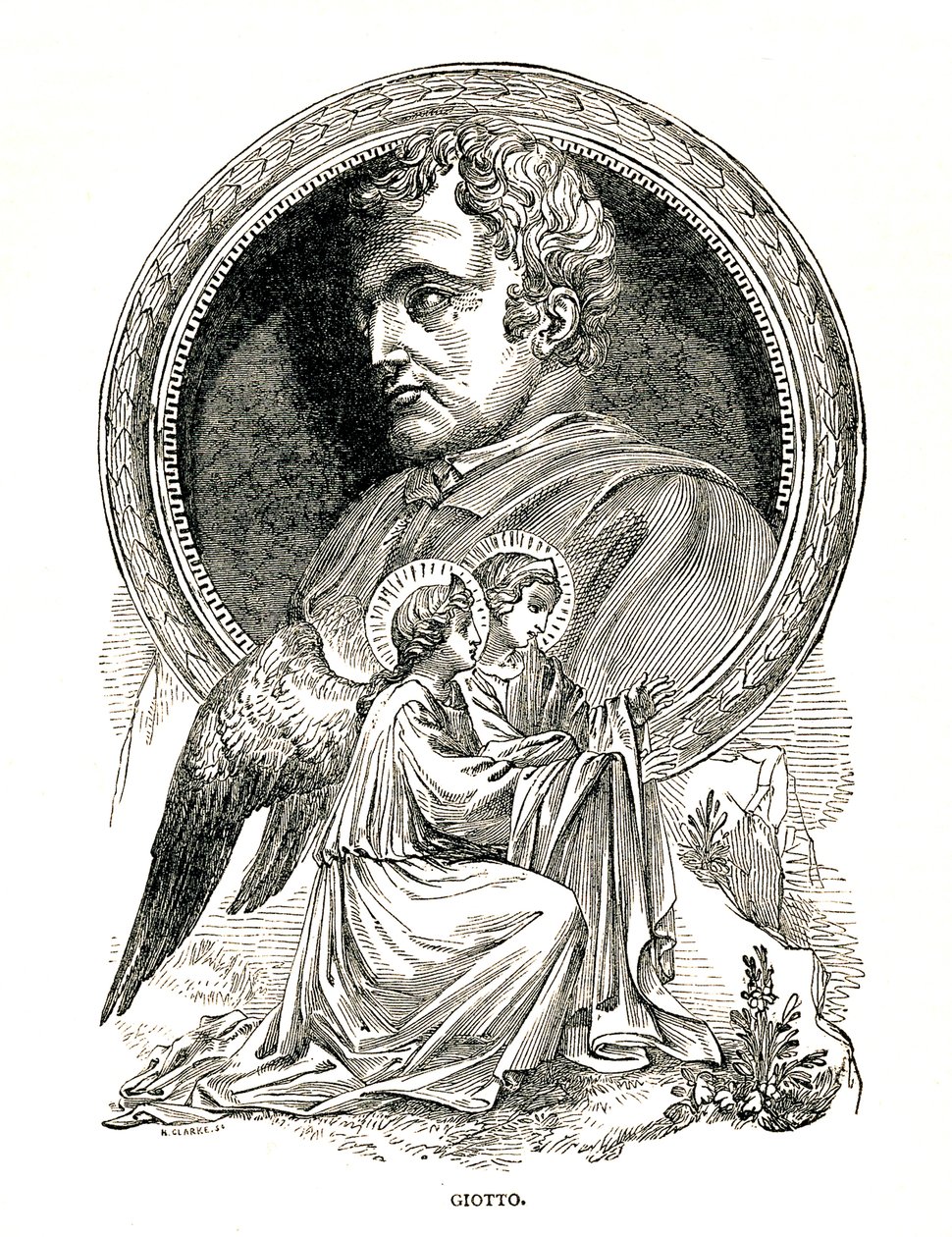 Giotto di Bondone, pittore e architetto italiano, 1893 da Unbekannt