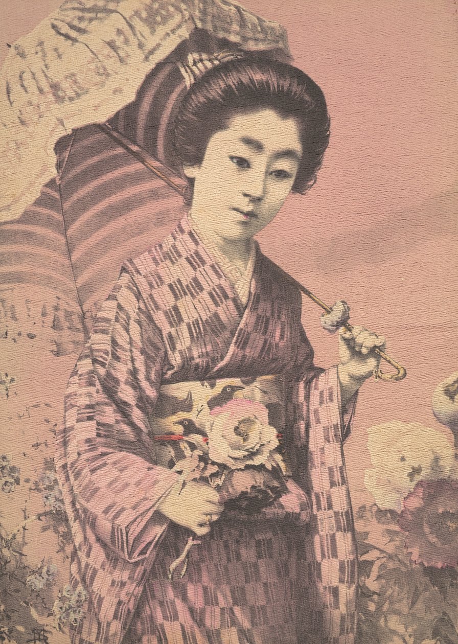 Ragazza che porta un parasole, ca. 1900 da Unbekannt