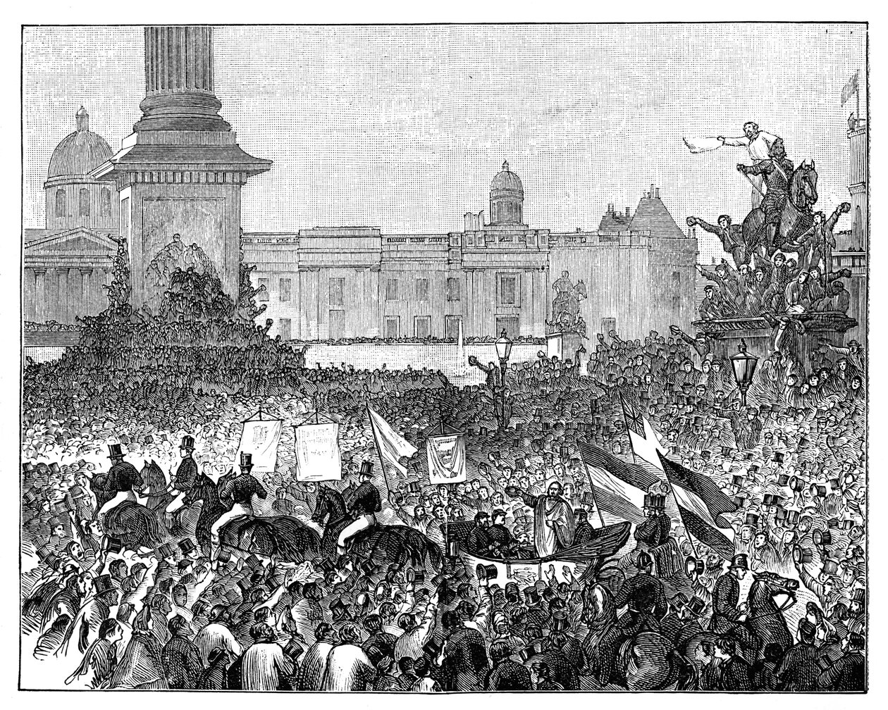 Accoglienza di Giuseppe Garibaldi a Trafalgar Square, Londra da Unbekannt