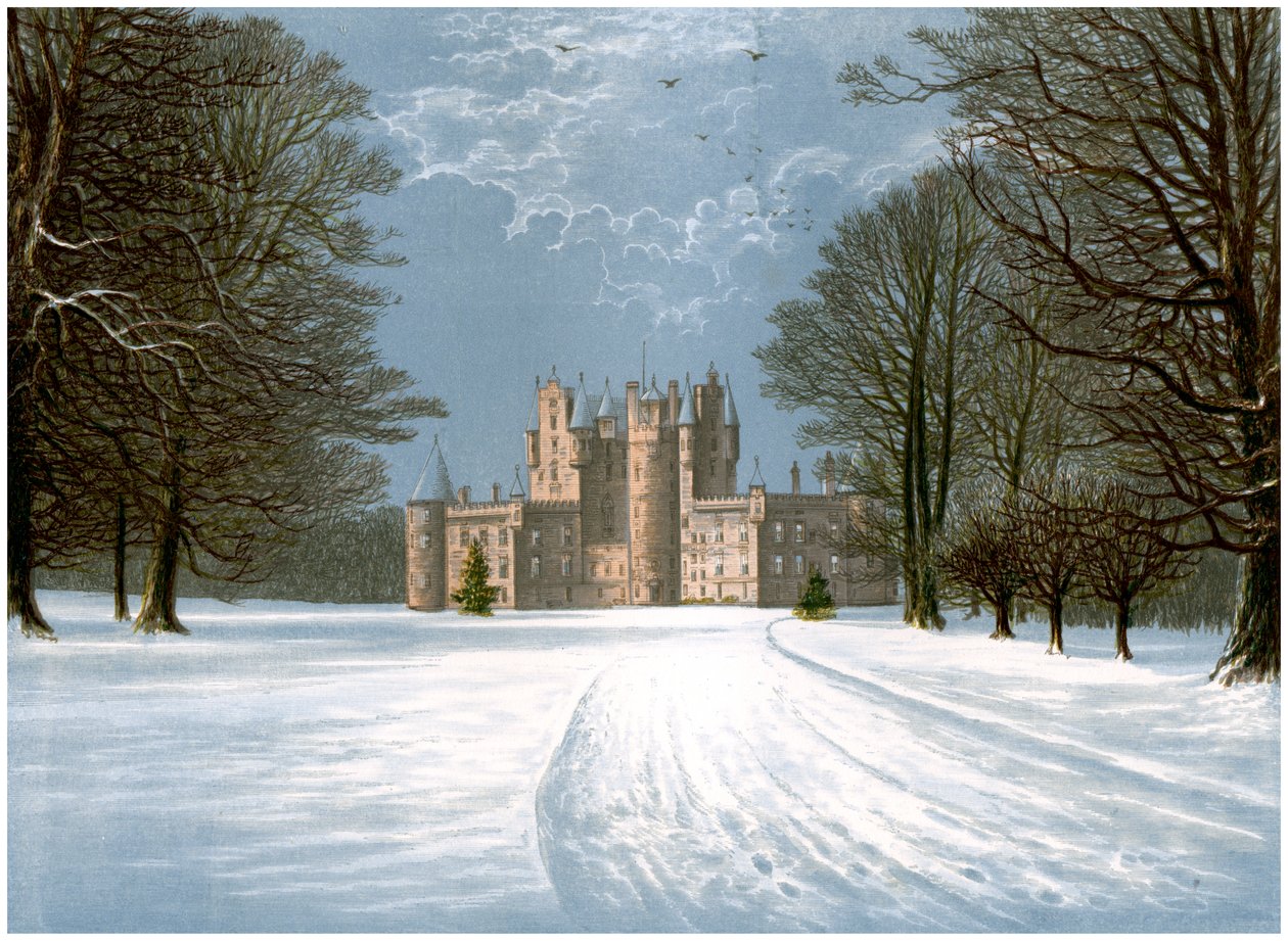 Castello di Glamis, Angus, Scozia, residenza del Conte di Strathmore, c1880 da Unbekannt
