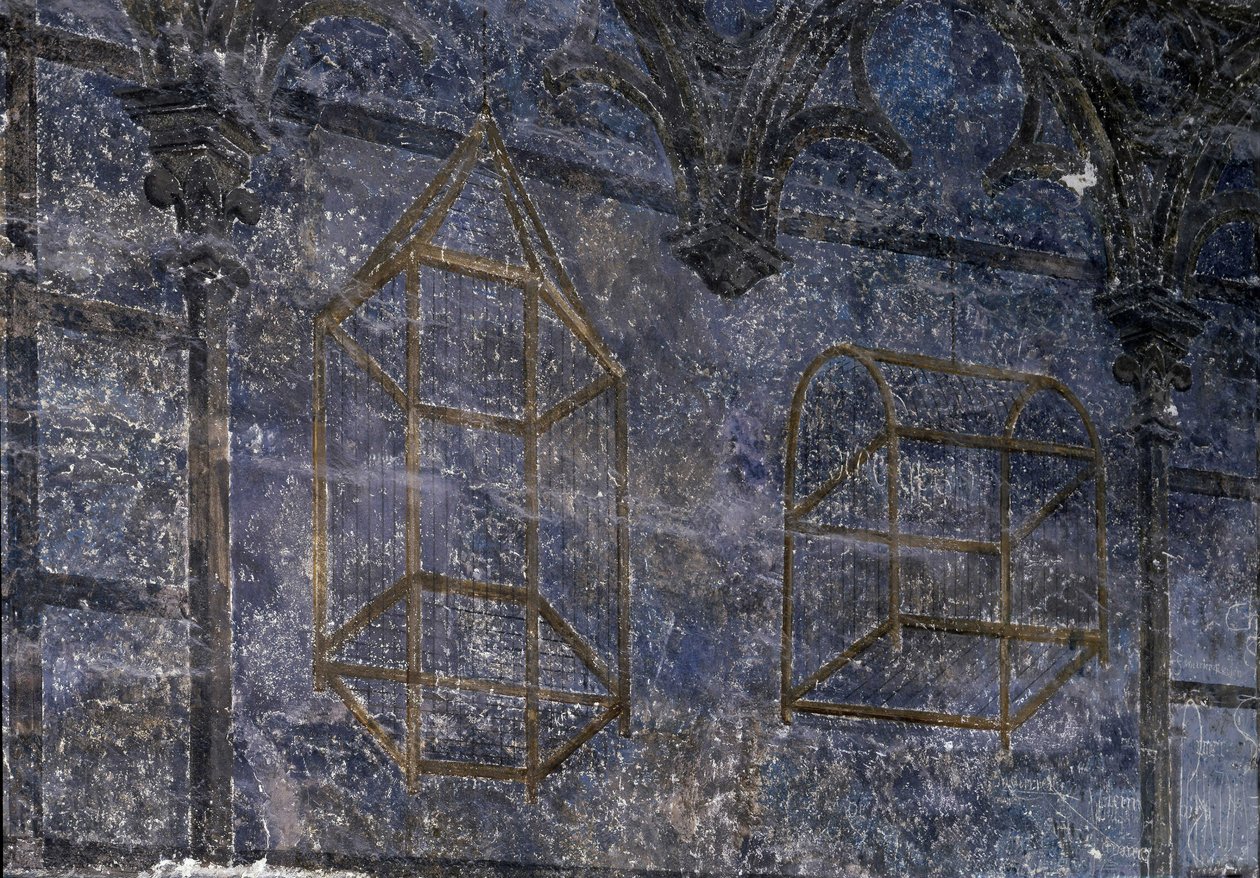 Arte gotica: La stanza del Papa: (dettaglio) le gabbie - la torre degli angeli. 1336-1337, Palazzo dei Papi, Avignone da Unbekannt
