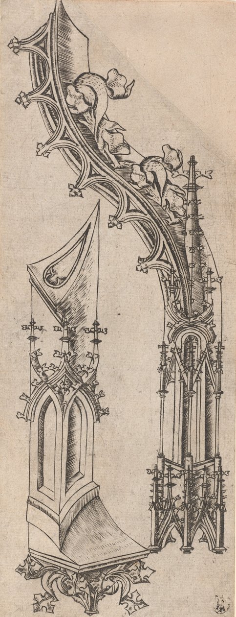 Lettera Gotica D, c. 1480-1500 da Unbekannt