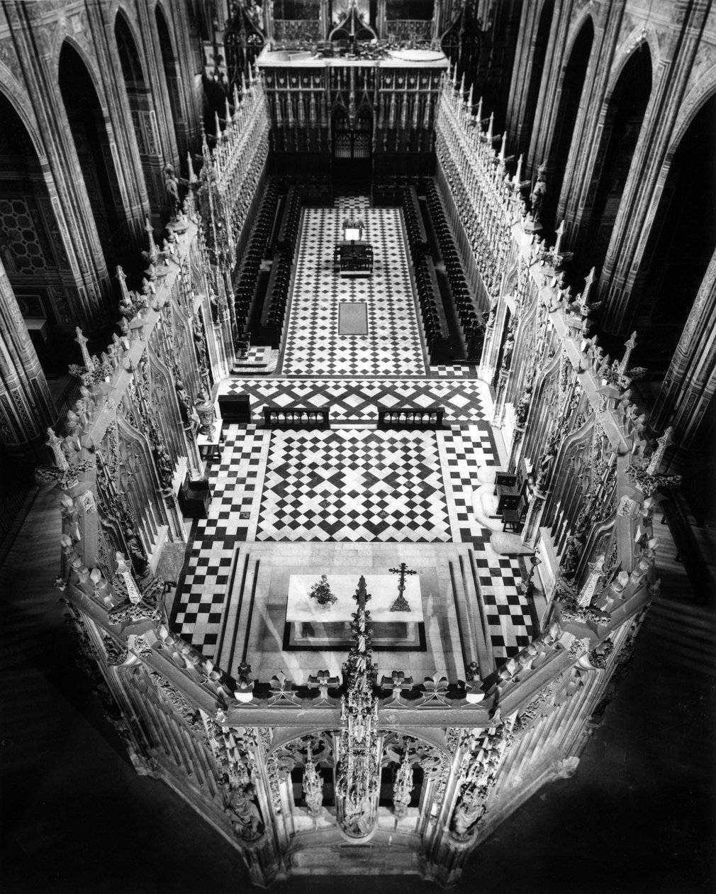 Architettura gotica: vista a picco della recinzione del coro. Cattedrale di Santa Cecilia ad Albi (Tarn), XIII secolo da Unbekannt