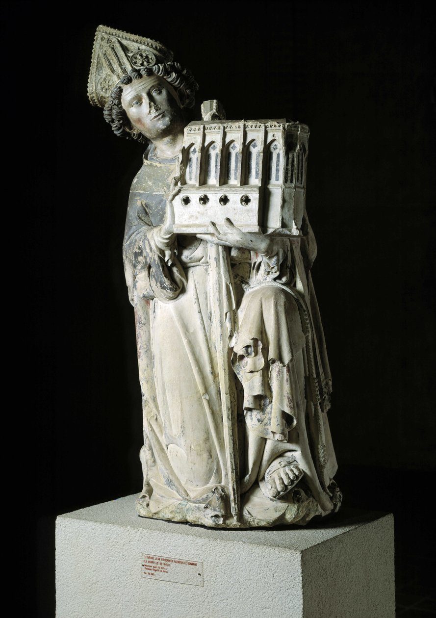 Arte gotica: rappresentazione di Jean Tissandier, vescovo di Rieux-Volvestre come donatore. Statua della cappella di Rieux nella Chiesa dei Cordeliers realizzata dal maestro di Rieux circa 1333-1334 da Unbekannt
