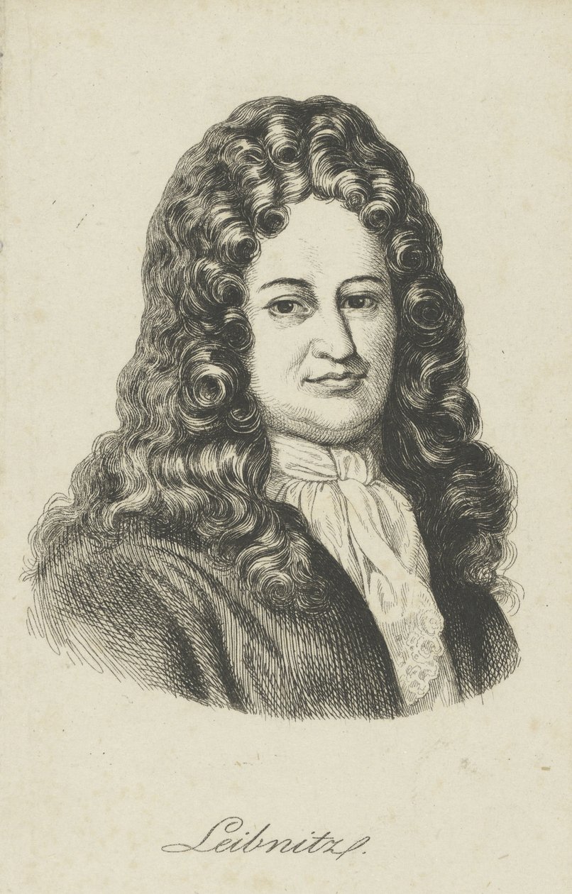 Gottfried Wilhelm Leibniz 1646-1716, c. 1800 da Unbekannt