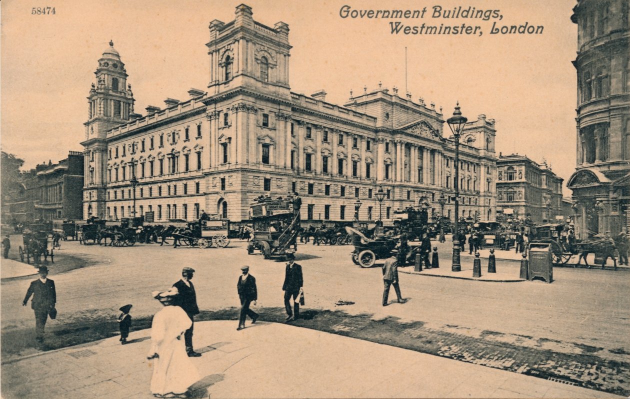 Uffici governativi Great George Street GOGGS, Westminster, Londra, c1910 da Unbekannt