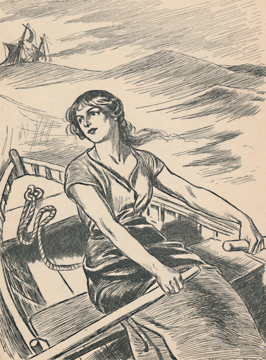 Grace Darling rema verso il relitto da Unbekannt